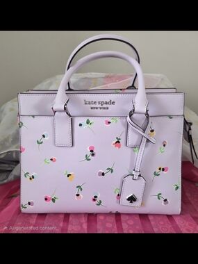 kate spade Lilac Floral Satchel Crossbody